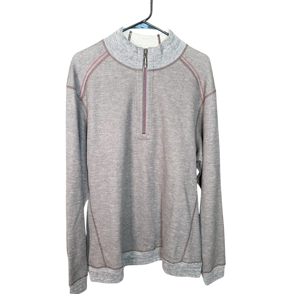 Tommy Bahama Men's Flipshore‎ Brown 1/2 Zip Sweater XXL